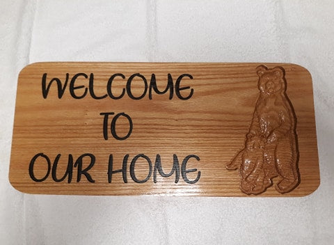 Welcome To Our Home 3D Bears Sign