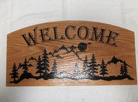 Welcome Trees & Mtns Sign