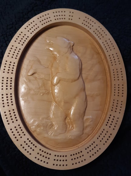 Bear Cribbage Board