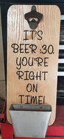 Beer 30 bottle opener/catch can sign