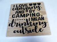 I Love Camping Sign