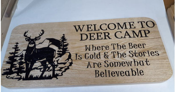 Deer Camp Story Sign